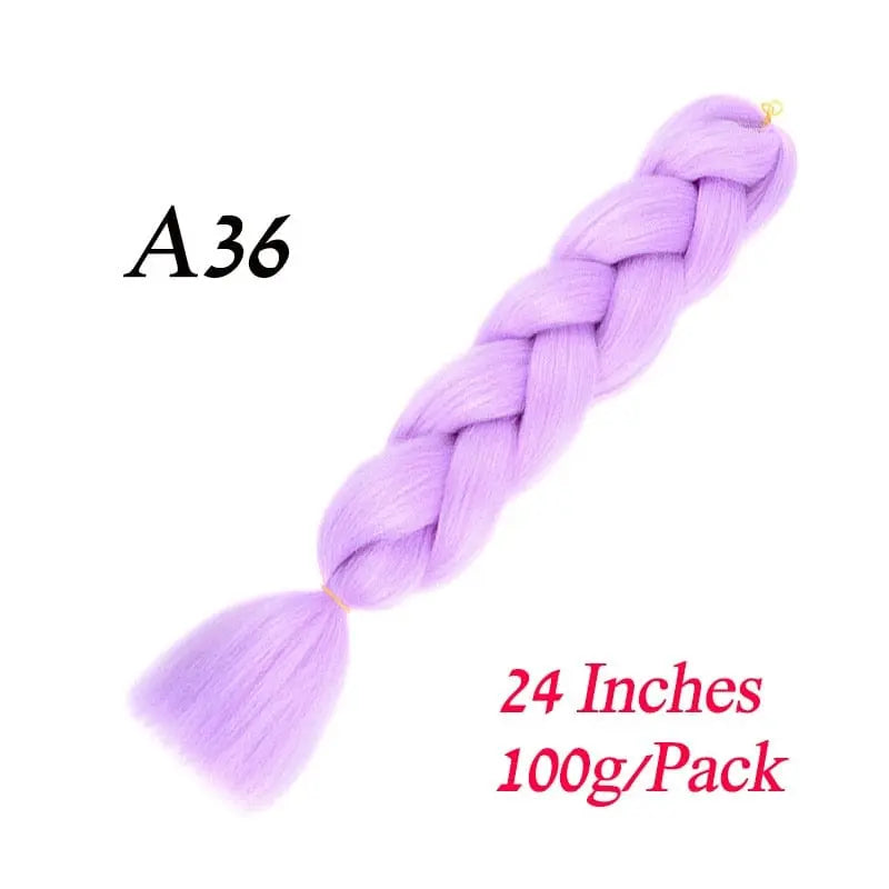 Showlu Store Nation 0 Lihui 24" Synthetic Braiding Hair Ombre Braiding Hair Packs Jumbo Braid Hair For Women Wholesale DIY Hairstyle Blue Grey
