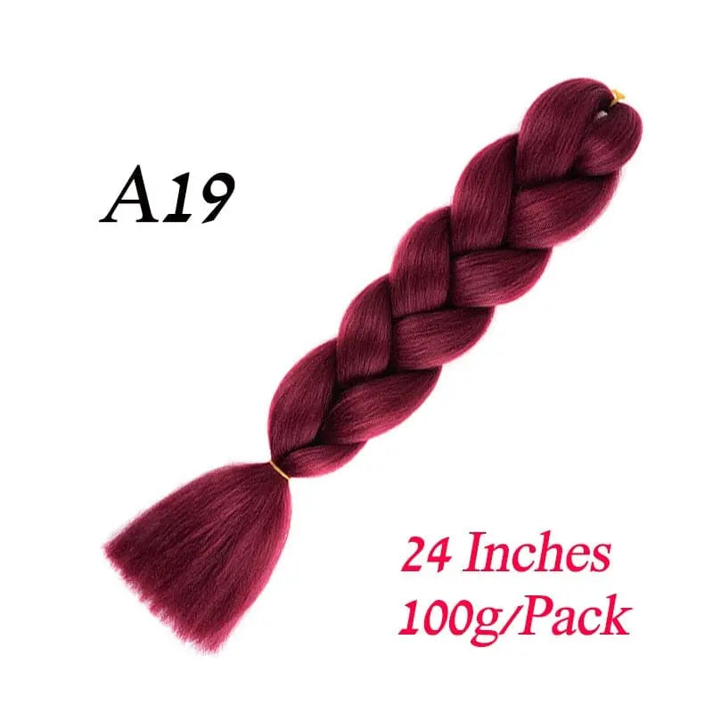Showlu Store Nation 0 A19 / 24inches / China|1Pcs/Lot Lihui 24" Synthetic Braiding Hair Ombre Braiding Hair Packs Jumbo Braid Hair For Women Wholesale DIY Hairstyle Blue Grey