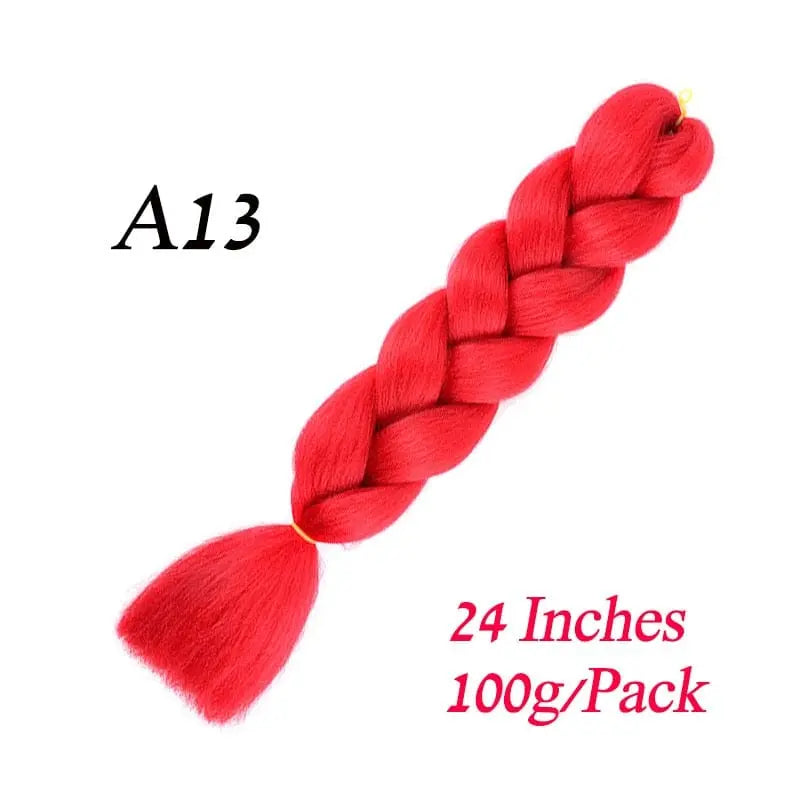 Showlu Store Nation 0 A13 / 24inches / China|1Pcs/Lot Lihui 24" Synthetic Braiding Hair Ombre Braiding Hair Packs Jumbo Braid Hair For Women Wholesale DIY Hairstyle Blue Grey