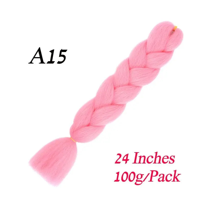 Showlu Store Nation 0 A15 / 24inches / China|1Pcs/Lot Lihui 24" Synthetic Braiding Hair Ombre Braiding Hair Packs Jumbo Braid Hair For Women Wholesale DIY Hairstyle Blue Grey