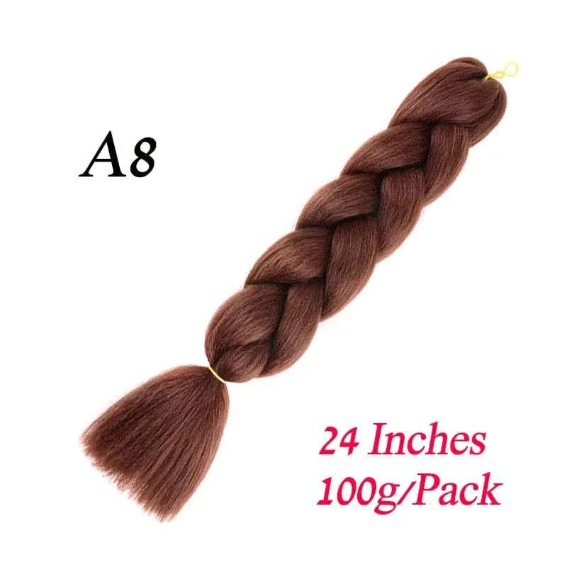 Showlu Store Nation 0 A8 / 24inches / China|1Pcs/Lot Lihui 24" Synthetic Braiding Hair Ombre Braiding Hair Packs Jumbo Braid Hair For Women Wholesale DIY Hairstyle Blue Grey