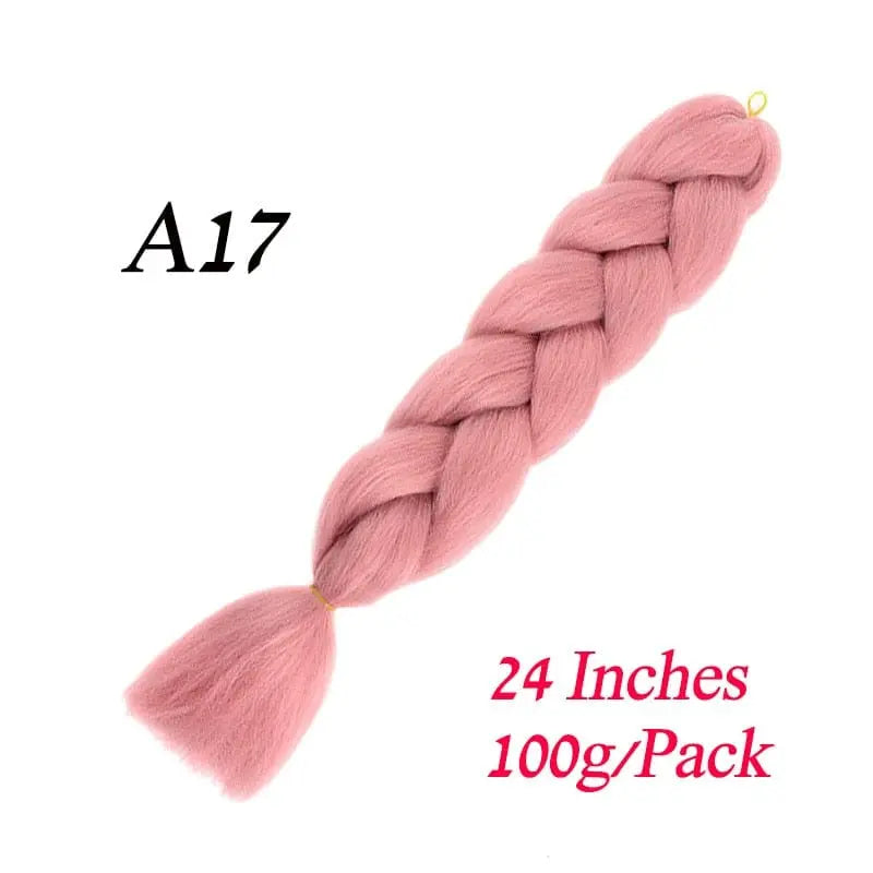 Showlu Store Nation 0 A17 / 24inches / China|1Pcs/Lot Lihui 24" Synthetic Braiding Hair Ombre Braiding Hair Packs Jumbo Braid Hair For Women Wholesale DIY Hairstyle Blue Grey