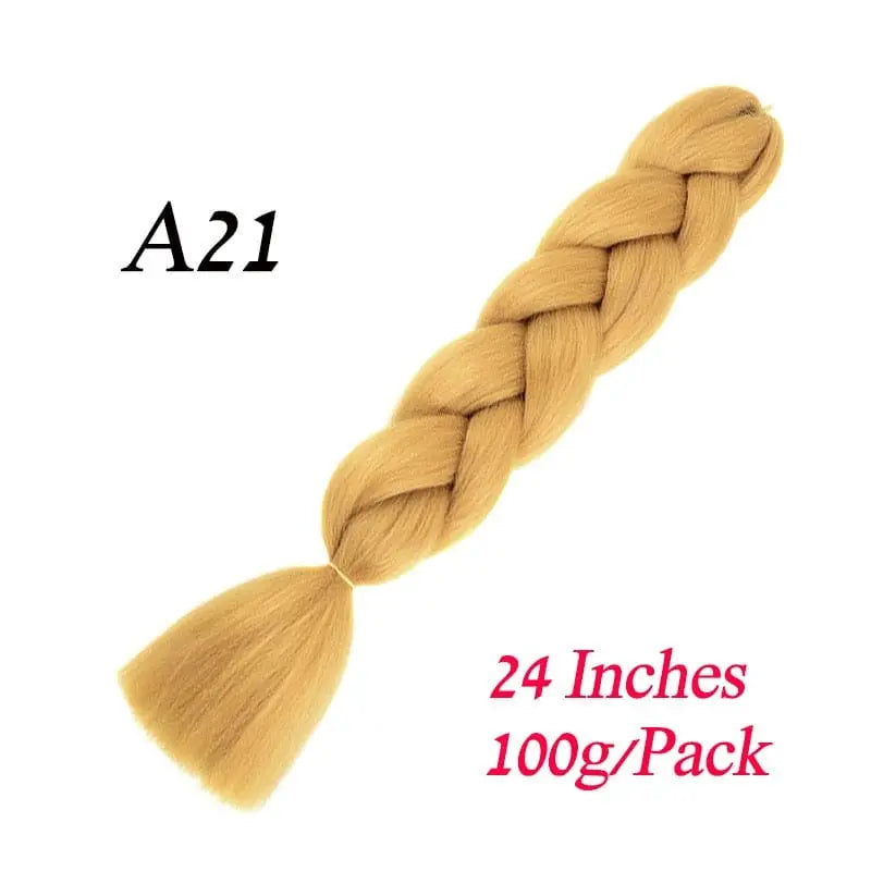 Showlu Store Nation 0 A21 / 24inches / China|1Pcs/Lot Lihui 24" Synthetic Braiding Hair Ombre Braiding Hair Packs Jumbo Braid Hair For Women Wholesale DIY Hairstyle Blue Grey