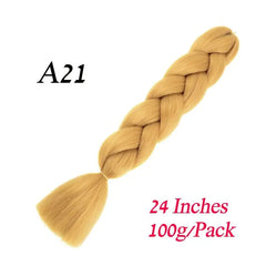 Showlu Store Nation 0 A21 / 24inches / China|1Pcs/Lot Lihui 24" Synthetic Braiding Hair Ombre Braiding Hair Packs Jumbo Braid Hair For Women Wholesale DIY Hairstyle Blue Grey