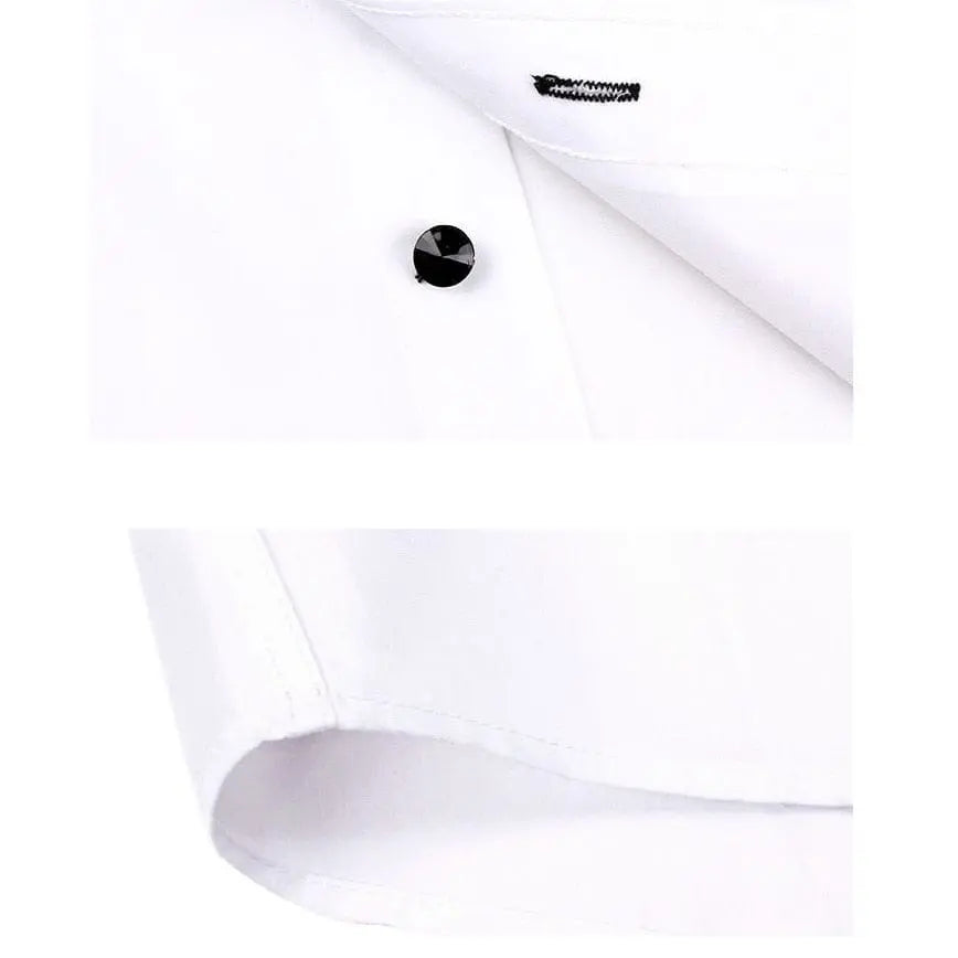 Showlu Fashion Store 0 Men's Casual Shirt Long Sleeve Korean Trends Fashion Button-down Collared Shirt Business Dress Shirts Slim Fit Designer Shirts