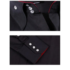 Showlu Fashion Store 0 Men's Casual Shirt Long Sleeve Korean Trends Fashion Button-down Collared Shirt Business Dress Shirts Slim Fit Designer Shirts
