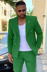 Showlu Fashion Store 0 same as photo 3 / XS Men's Suits Summer Red Blazer Double Breasted Men With Short Pant Wedding Groom Prom Party Terno Masculino For Man Jacket