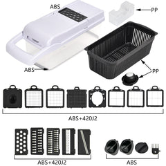 Multi-Functional Grater Vegetable Original Dicer Cut Flower Cut Dicing Planer Vegetable Cutter Machine Salad Shredding Machine Slicing Tool Sets SHOWLU FASHION STORE
