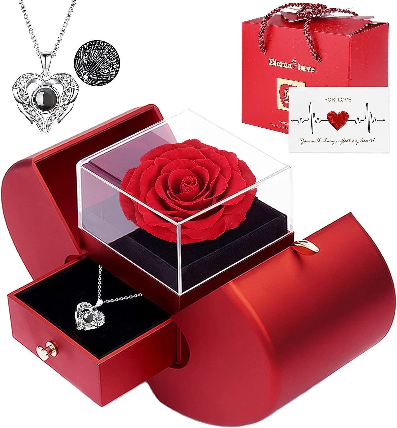 2024 Valentine's Day Rose Eternal Flower Jewelry Box Birthd SHOWLU FASHION STORE