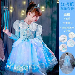 Princess Dress Summer Pure Cotton Vest Children Sleeveless Elsa - SHOWLU FASHION STORE