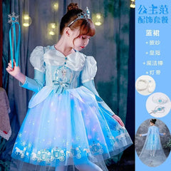 Princess Dress Summer Pure Cotton Vest Children Sleeveless Elsa - SHOWLU FASHION STORE