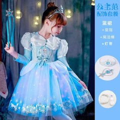 Princess Dress Summer Pure Cotton Vest Children Sleeveless Elsa - SHOWLU FASHION STORE