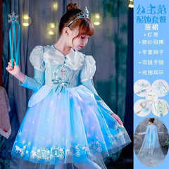 Princess Dress Summer Pure Cotton Vest Children Sleeveless Elsa - SHOWLU FASHION STORE