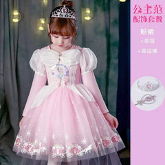 Princess Dress Summer Pure Cotton Vest Children Sleeveless Elsa - SHOWLU FASHION STORE