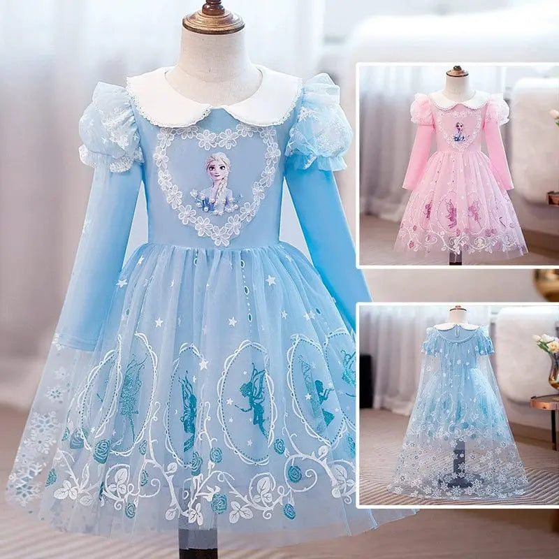 Princess Dress Summer Pure Cotton Vest Children Sleeveless Elsa - SHOWLU FASHION STORE