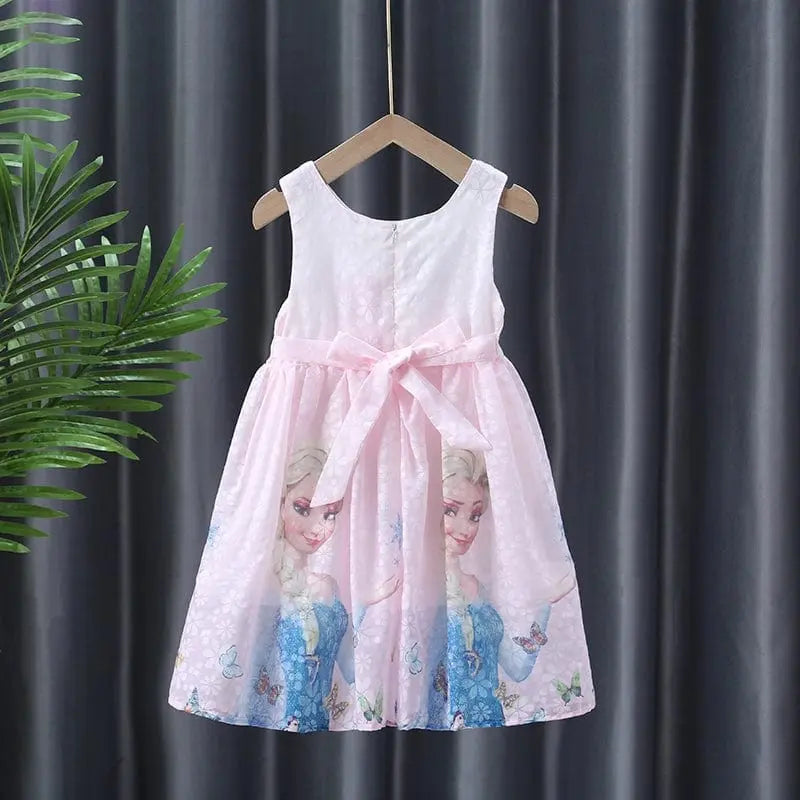 Princess Dress Summer Pure Cotton Vest Children Sleeveless Elsa - SHOWLU FASHION STORE