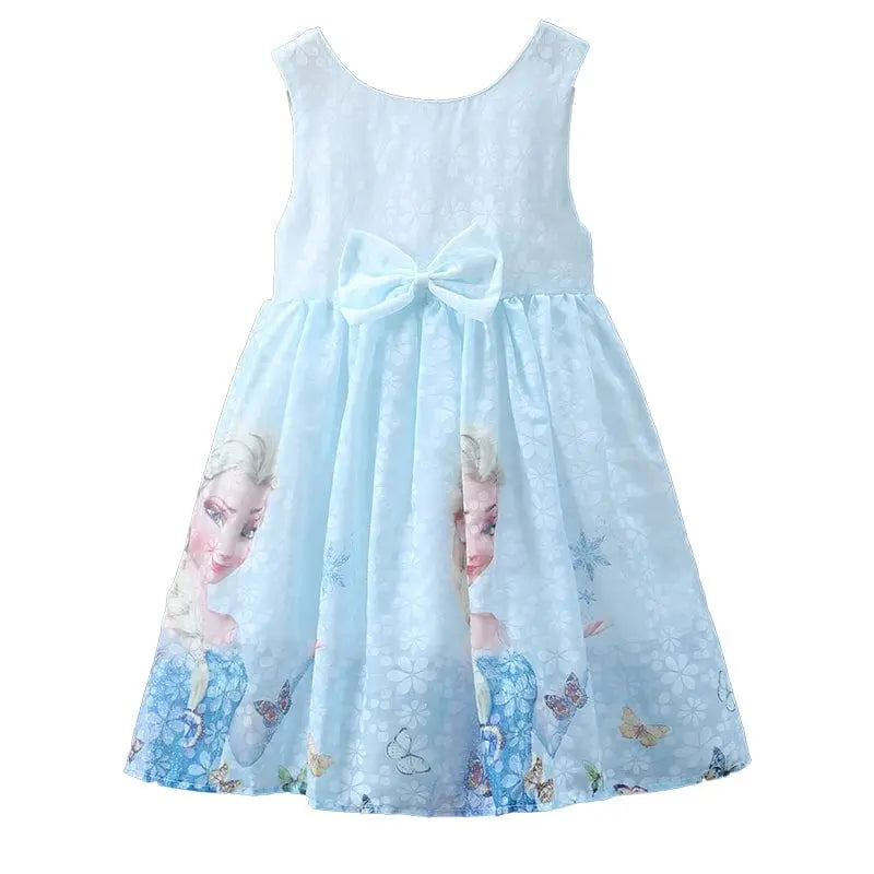 Princess Dress Summer Pure Cotton Vest Children Sleeveless Elsa - SHOWLU FASHION STORE