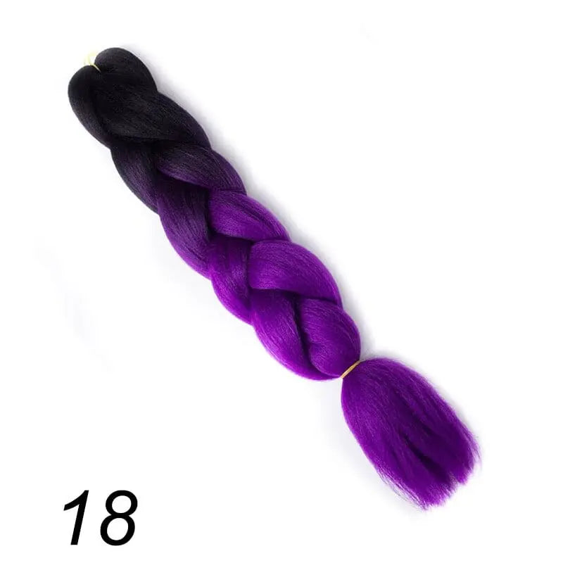 Showlu Store Nation 0 #31 / 24inches Qp hair 24 inch Ombre Color Synthetic Hair Braids Pre Stretched Wholesale Jumbo Braiding KaneKalon Hair Extensions 100g/pcs