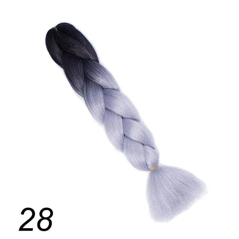 Showlu Store Nation 0 P4/613 / 24inches Qp hair 24 inch Ombre Color Synthetic Hair Braids Pre Stretched Wholesale Jumbo Braiding KaneKalon Hair Extensions 100g/pcs