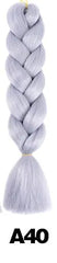 Showlu Store Nation 0 #1B / 24inches Qp hair 24 inch Ombre Color Synthetic Hair Braids Pre Stretched Wholesale Jumbo Braiding KaneKalon Hair Extensions 100g/pcs