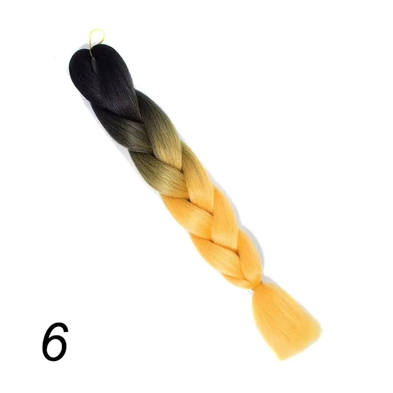 Showlu Store Nation 0 #8 / 24inches Qp hair 24 inch Ombre Color Synthetic Hair Braids Pre Stretched Wholesale Jumbo Braiding KaneKalon Hair Extensions 100g/pcs