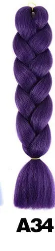 Showlu Store Nation 0 T1B/30 / 24inches Qp hair 24 inch Ombre Color Synthetic Hair Braids Pre Stretched Wholesale Jumbo Braiding KaneKalon Hair Extensions 100g/pcs