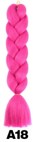Showlu Store Nation 0 T27/30/4 / 24inches Qp hair 24 inch Ombre Color Synthetic Hair Braids Pre Stretched Wholesale Jumbo Braiding KaneKalon Hair Extensions 100g/pcs