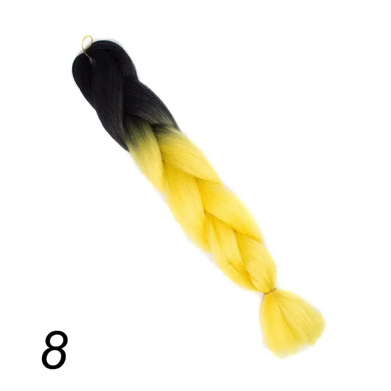 Showlu Store Nation 0 #12 / 24inches Qp hair 24 inch Ombre Color Synthetic Hair Braids Pre Stretched Wholesale Jumbo Braiding KaneKalon Hair Extensions 100g/pcs