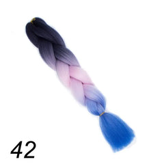 Showlu Store Nation 0 T1B/Blue / 24inches Qp hair 24 inch Ombre Color Synthetic Hair Braids Pre Stretched Wholesale Jumbo Braiding KaneKalon Hair Extensions 100g/pcs
