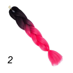 Showlu Store Nation 0 #3 / 24inches Qp hair 24 inch Ombre Color Synthetic Hair Braids Pre Stretched Wholesale Jumbo Braiding KaneKalon Hair Extensions 100g/pcs