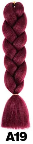 Showlu Store Nation 0 #35 / 24inches Qp hair 24 inch Ombre Color Synthetic Hair Braids Pre Stretched Wholesale Jumbo Braiding KaneKalon Hair Extensions 100g/pcs