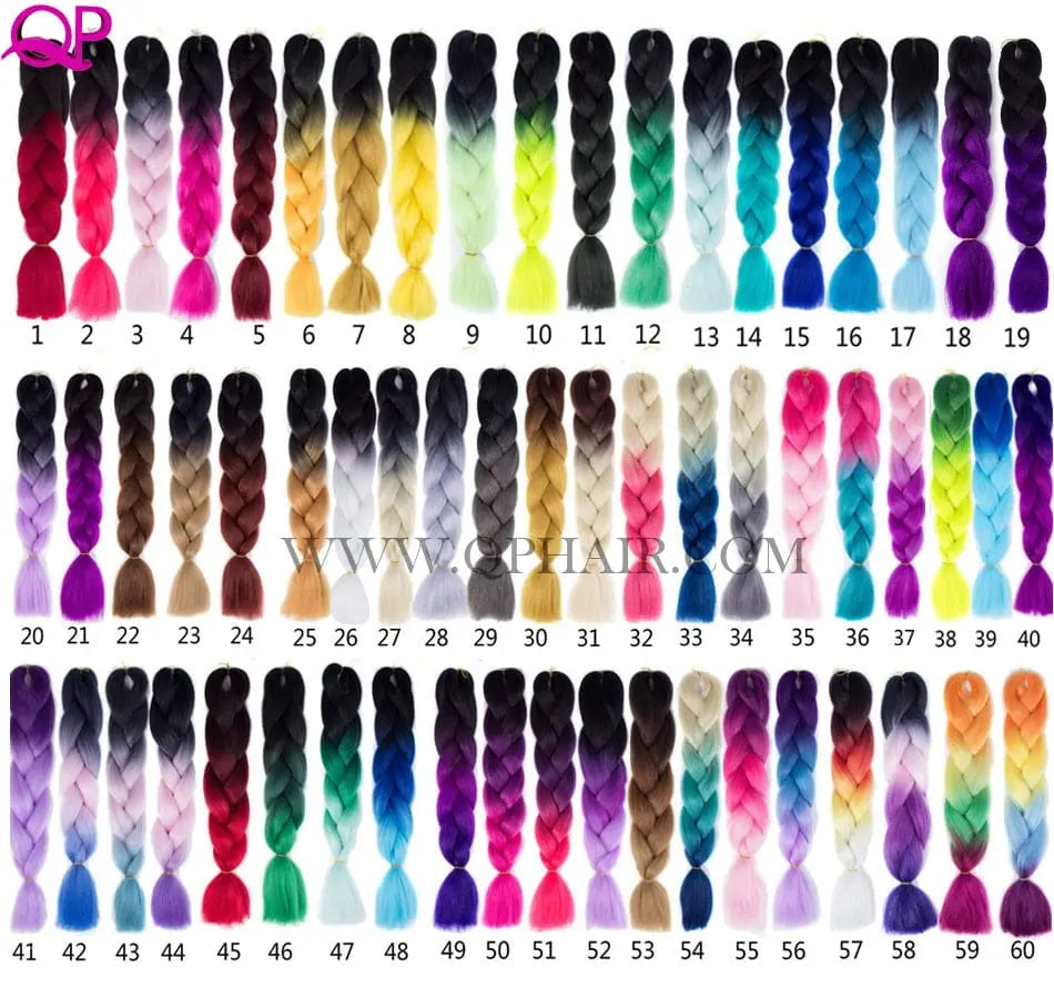 Showlu Store Nation 0 Qp hair 24 inch Ombre Color Synthetic Hair Braids Pre Stretched Wholesale Jumbo Braiding KaneKalon Hair Extensions 100g/pcs