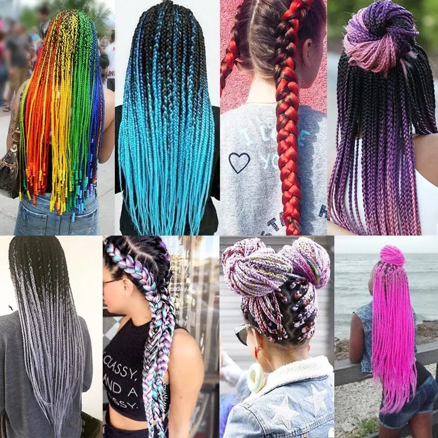 Showlu Store Nation 0 Qp hair 24 inch Ombre Color Synthetic Hair Braids Pre Stretched Wholesale Jumbo Braiding KaneKalon Hair Extensions 100g/pcs