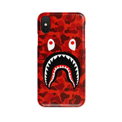 White Libra Tech Accessories iPhone X / Xs Red Camo Shark Mouth iPhone Case