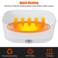 Fast Heating Food container Dinnerware Food Warmer 12V 220V EU Plug Electric Heated Lunch Box Travel Car Work Heating Bento Box