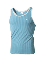 Men's Quick-drying Elastic Fitness Wear Gym Running Slim Vertical Stripes Sleeveless Fashion Summer New SHOWLU FASHION STORE