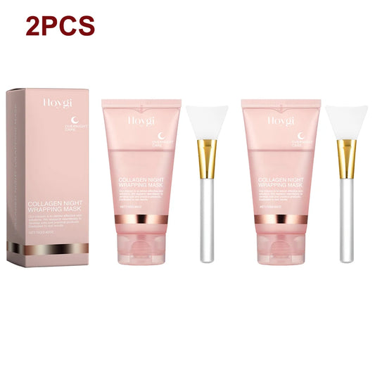 150ml Night Collagen Wrapping Mask Skin Rejuvenation Moisturizing Brightening Korean Face Mask Firming Skin Peel-Off Facial Mask