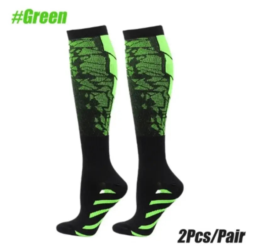 1 Pair Compression Sports Socks for Women and Men - Calf Support Socks for Running Nurses Flight Pregnancy Circulation Athletic SHOWLU FASHION STORE