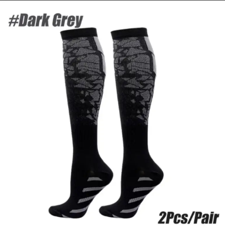 1 Pair Compression Sports Socks for Women and Men - Calf Support Socks for Running Nurses Flight Pregnancy Circulation Athletic SHOWLU FASHION STORE