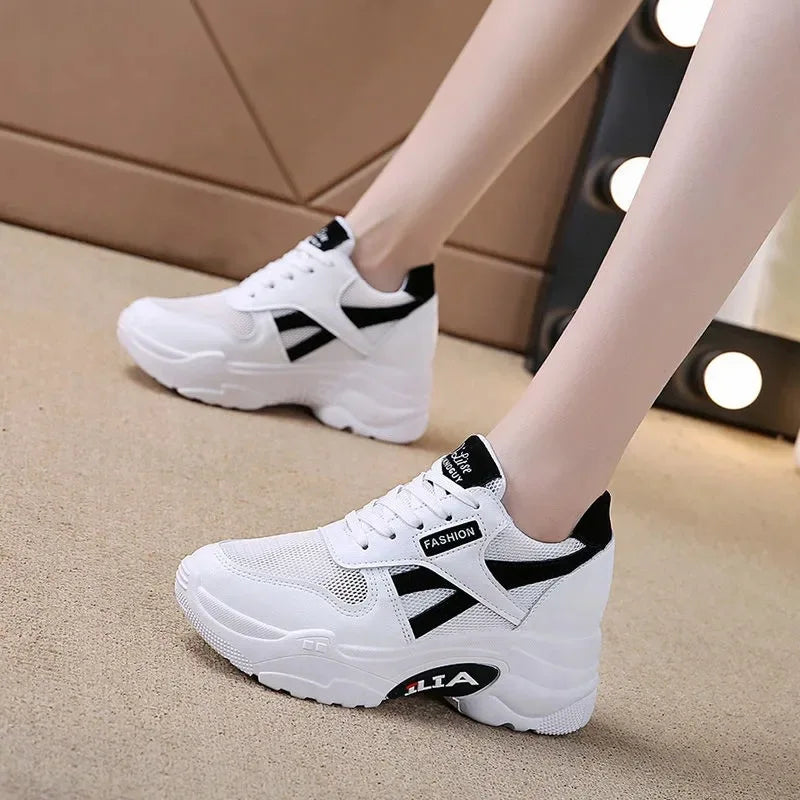 Sneakers Women Platform Inner Increase Shoes Woman Shoes Casual Ladies Footwear Chunky Sneakers Women Shoes Tennis Sport Shoes SHOWLU FASHION STORE