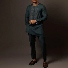 2 pieces kaftan outfits africa set clothing wedding evening dress dashiki african traditional dresses clothes for men 2025