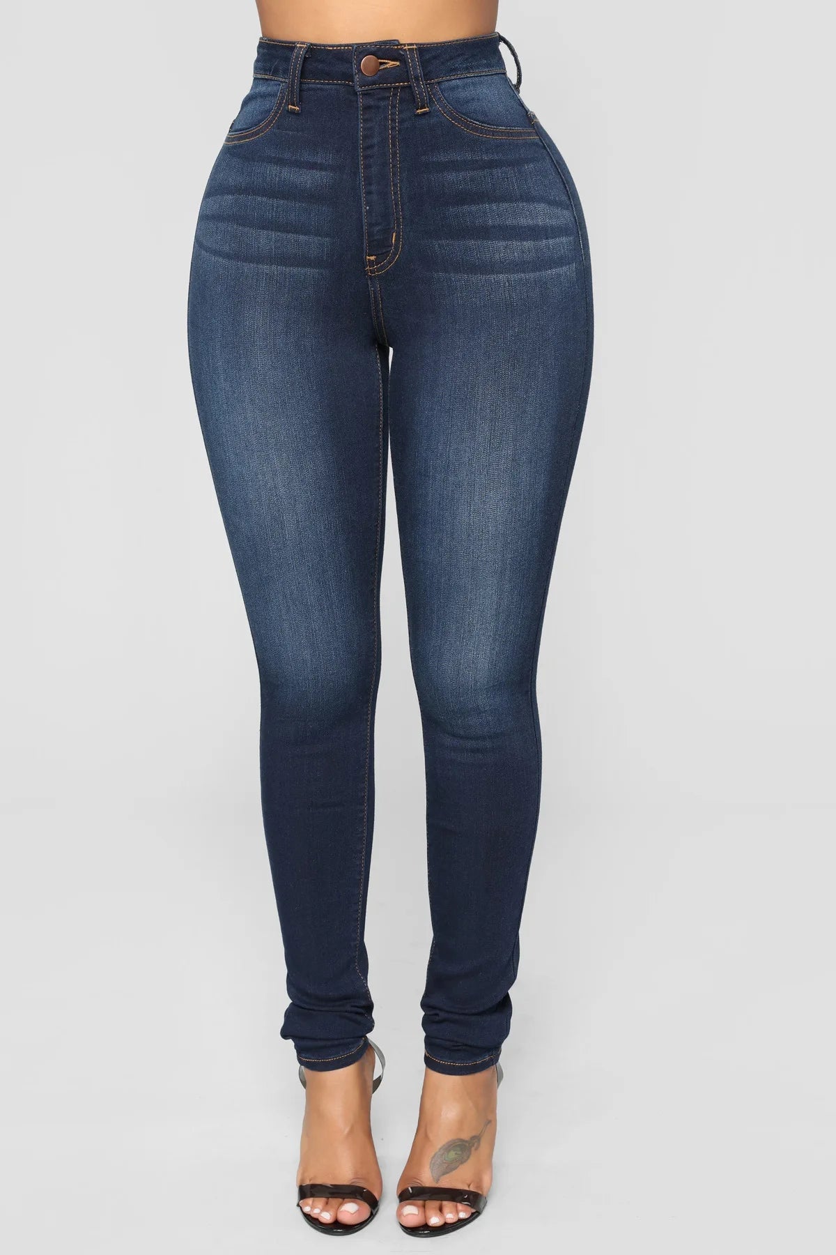Women's Pants Denim Trousers Spring 2025 Fashion Street Office Commuter Pocket Design High Waist Jeans Skinny Pencil Trousers SHOWLU FASHION STORE