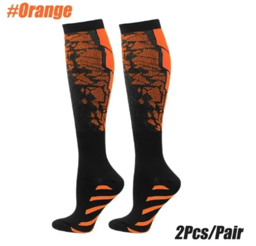 1 Pair Compression Sports Socks for Women and Men - Calf Support Socks for Running Nurses Flight Pregnancy Circulation Athletic SHOWLU FASHION STORE