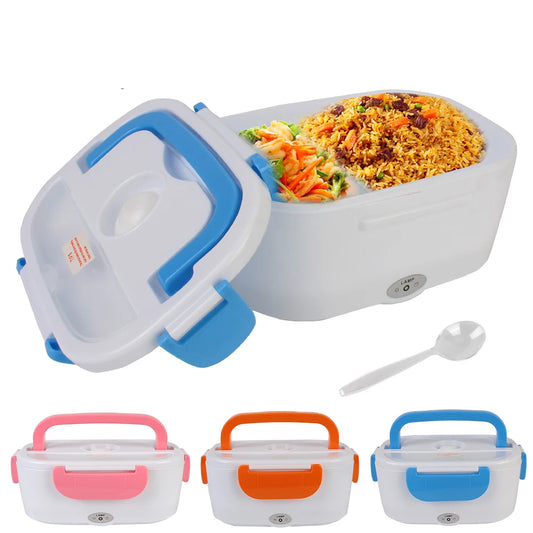 Electric Heated Lunch Box Travel Car Work Heating Bento Box 12V 220V EU Plug Fast Heating Food container Dinnerware