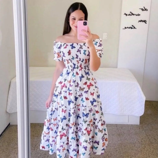 Women High Waisted Loose Fitting Long Dress, Elegant Suit In Contrasting Colors For Beach And Summer Vestidos Verano Moda 2024