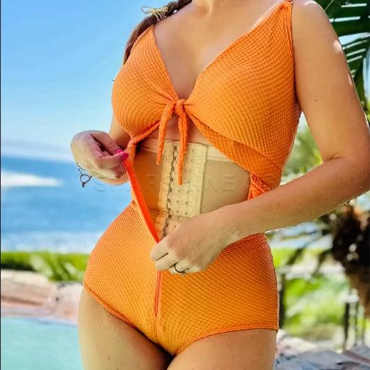 New Girdles for Women Swimsuit Style Slimming Reducing and Shapers Hourglass Waist Trainer Compression Thongs Swimming Use SHOWLU FASHION STORE