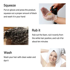 Meidu 3 In 1 Instant Coloring Shampoo Natural Black Color for Men Women Hair Dye Herbal Brown Purple Hair Dye Hair Dye Shampoo