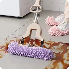 2pcs Multifunction Floor Dust Cleaning Slippers Shoes Cloth Lazy Mopping Shoes Home Floor Washable Cleaning Microfiber Cloth