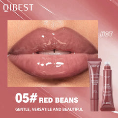 Nude Brown Plumping Lip Gloss Moisturising Colored Lip Oil Transparent Fullness Lips Tint Soft Tube Make Up Beauty Lips Care 12g