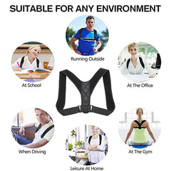 Back Posture Correction Belt Hunchback Corrector Adult Men and Women Sitting Posture Correction Belt Shoulder Straight Back SHOWLU FASHION STORE